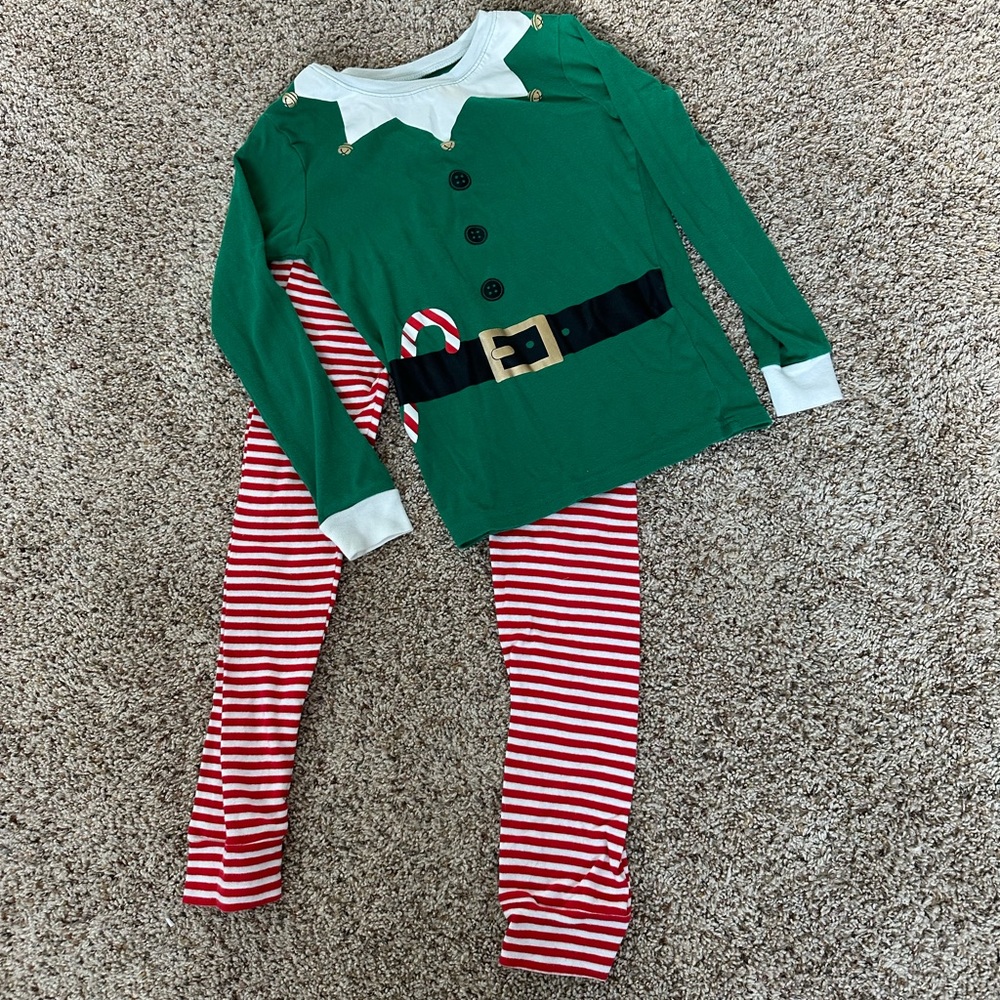 Carters, kids elf pajama set, size 10